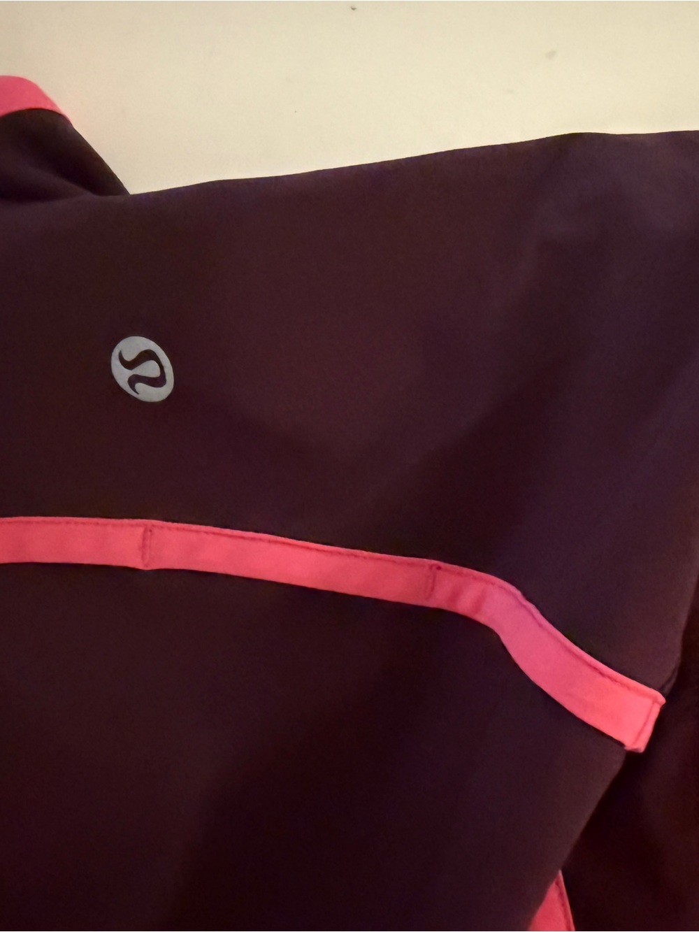 lululemon athletica Plum Athletic Shorts with Pink Trim - Picture 2 of 2